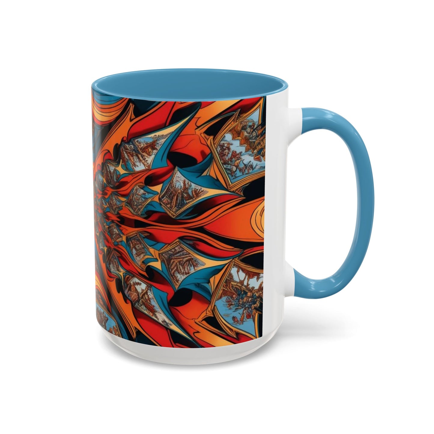 Optical Illusion Accent Mug – Ceramic Coffee Cup