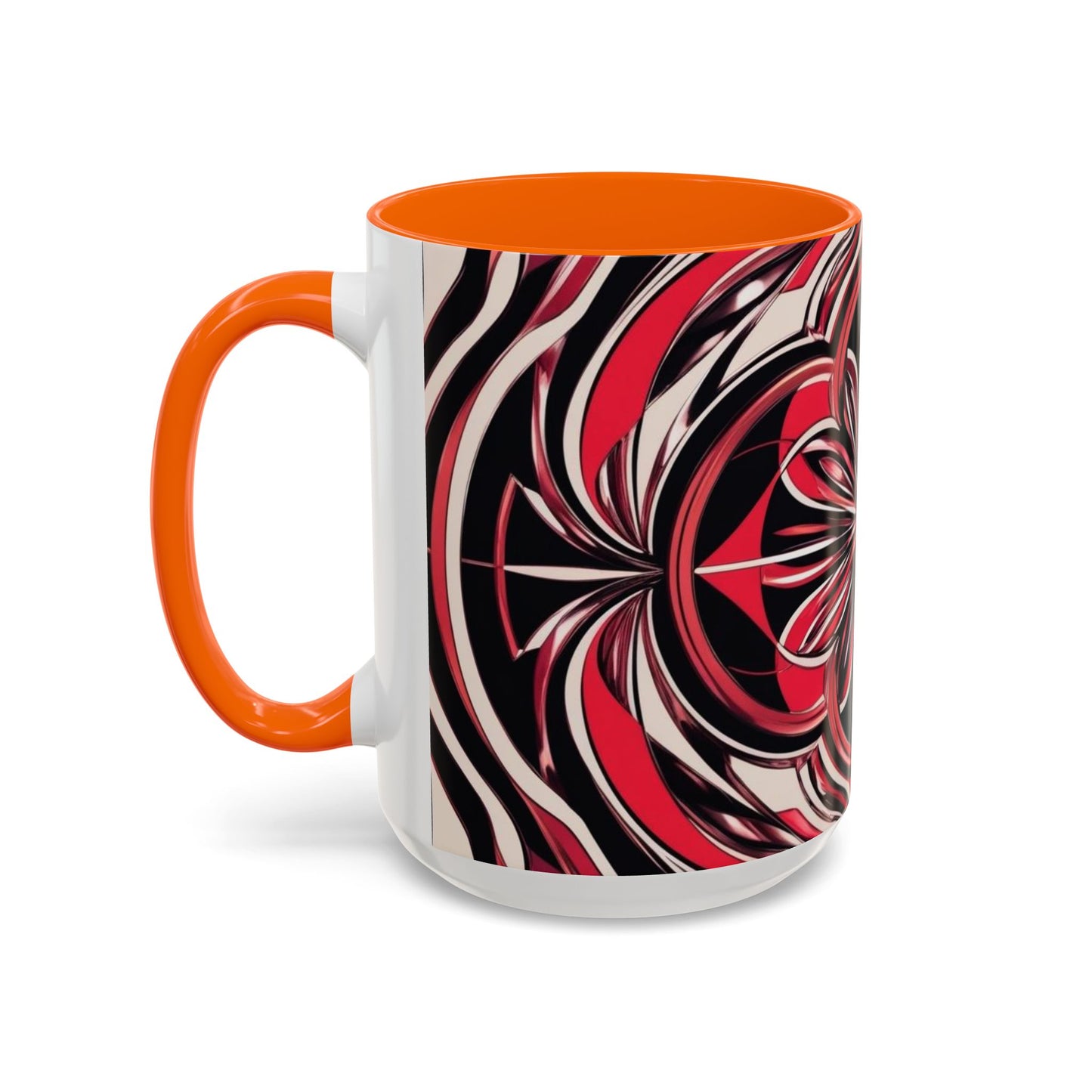 Optical Illusion Accent Mug – Ceramic Coffee Cup