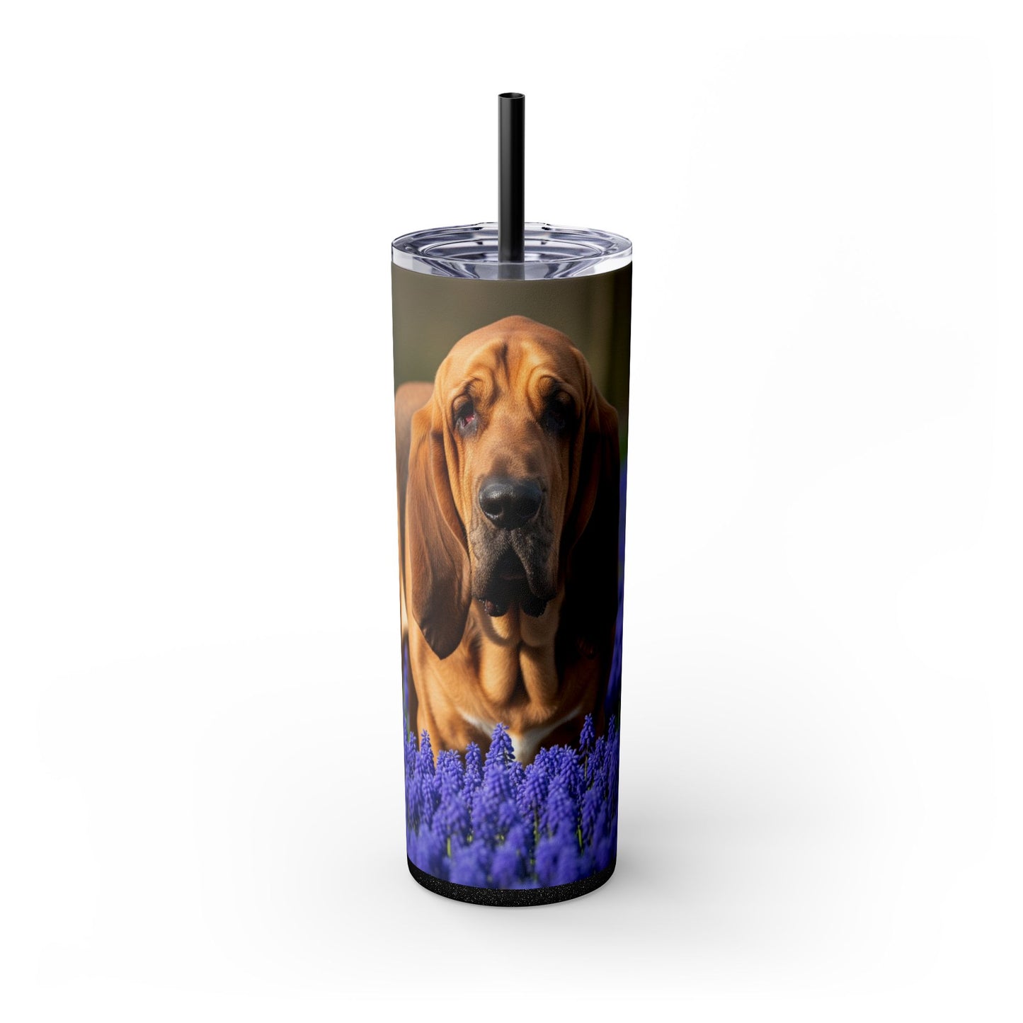 Bloodhound Skinny Tumbler with Straw, 20oz