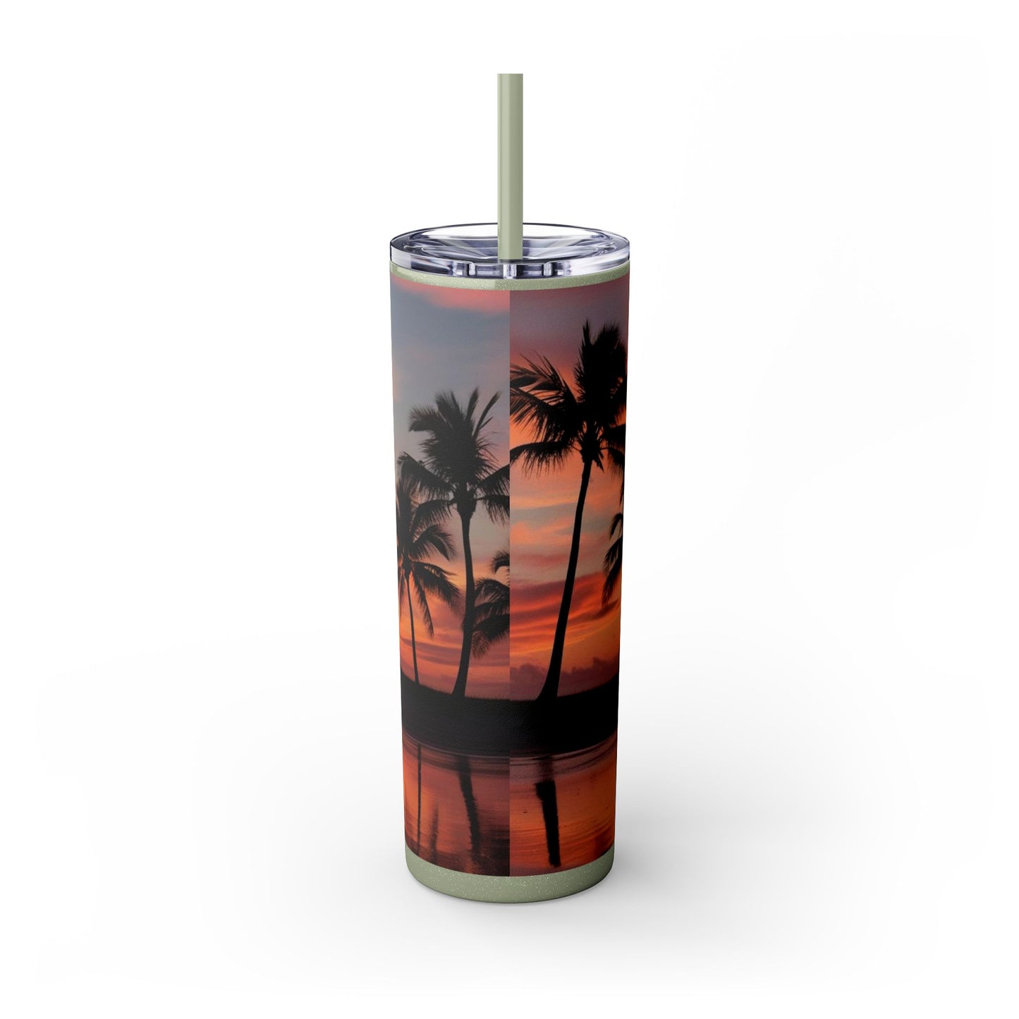 Brilliant Sunrise Skinny Tumbler with Straw, 20oz