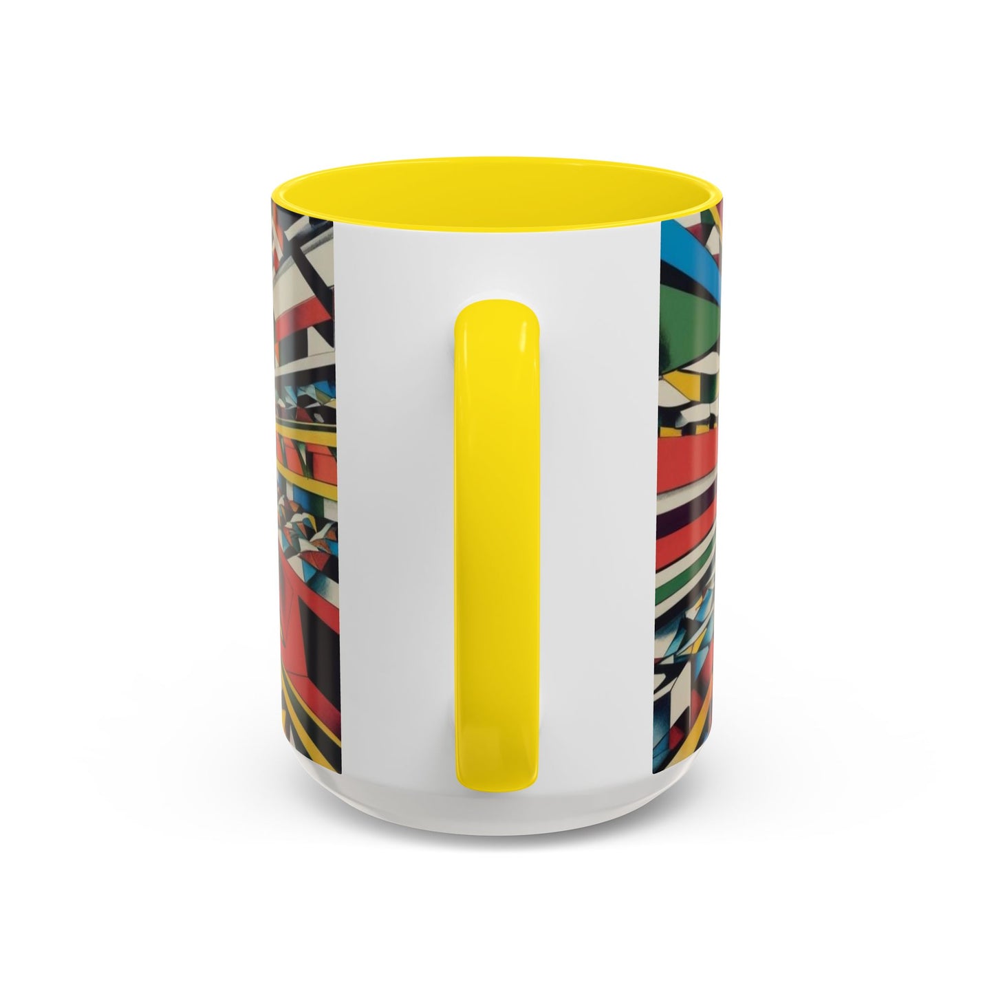 Optical Illusion Accent Mug – Ceramic Coffee Cup
