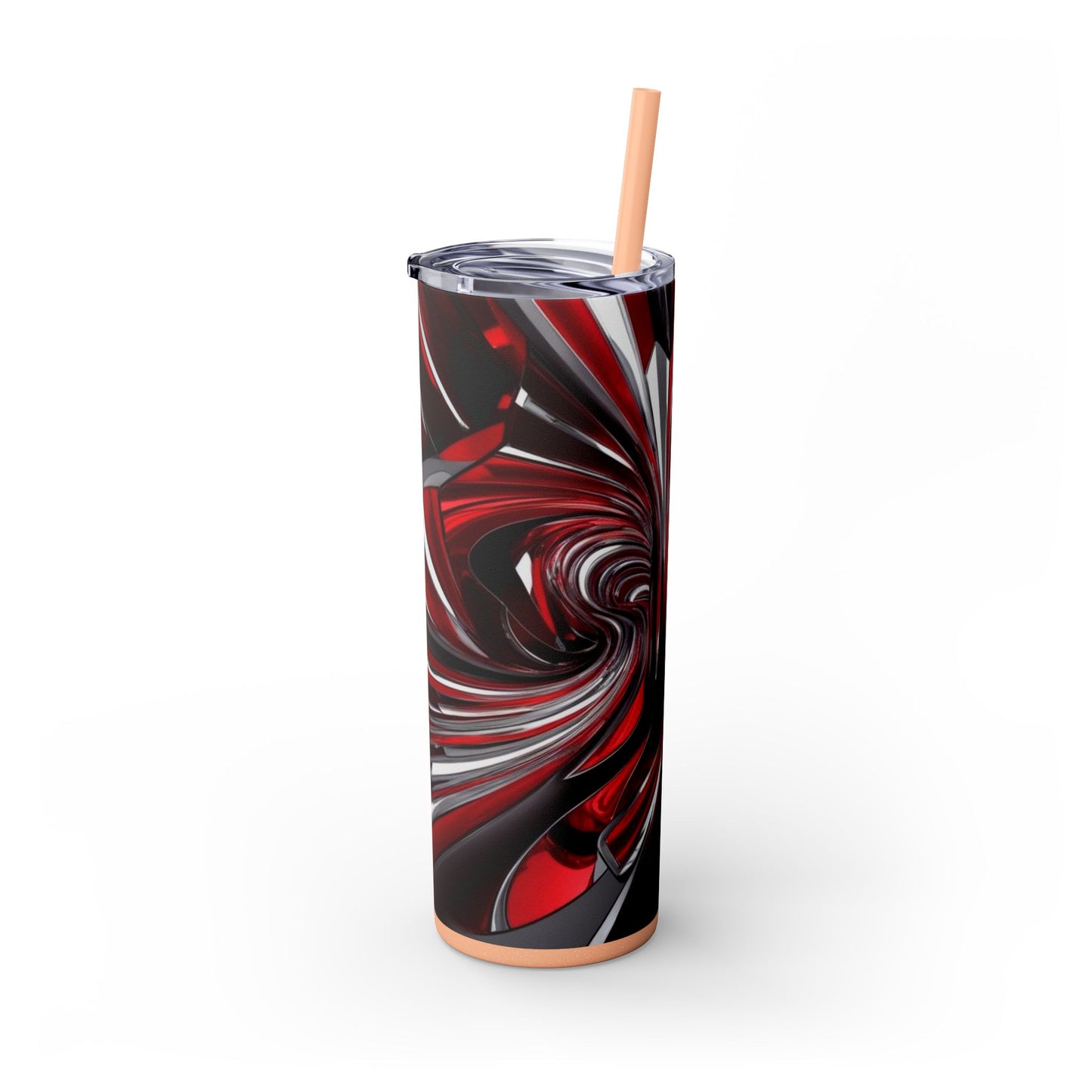 Optical Illusion Skinny Tumbler with Straw, 20oz