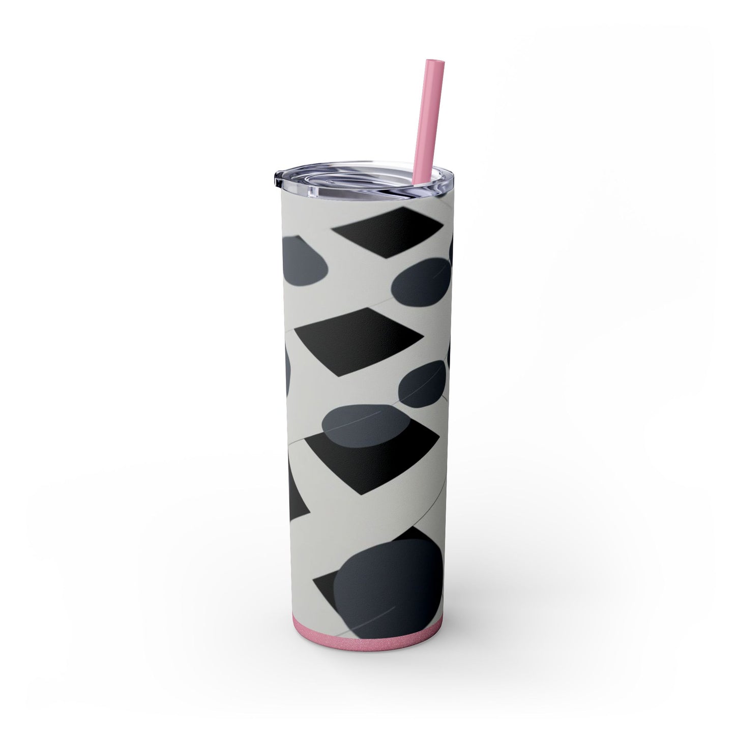 Optical Illusion Skinny Tumbler with Straw, 20oz