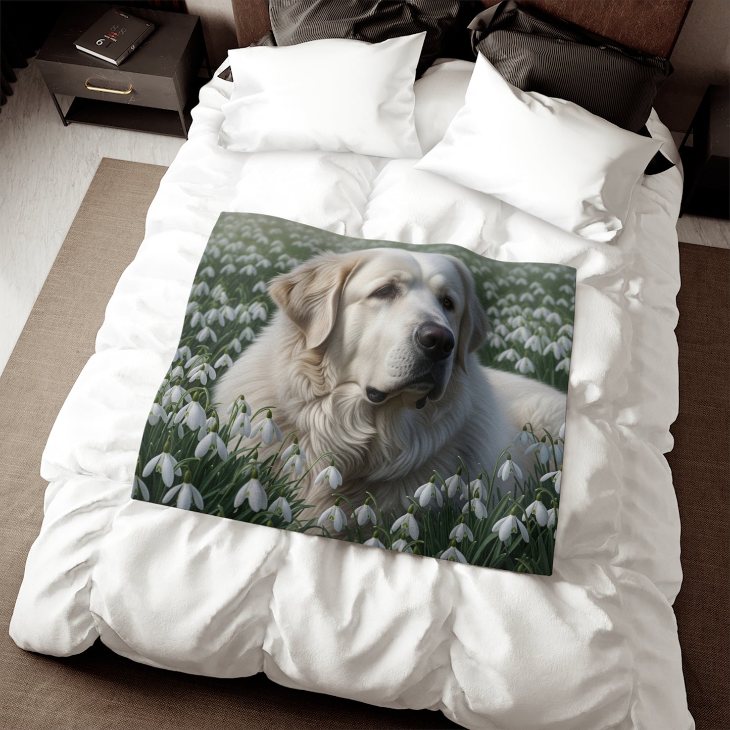 Couverture en sweat-shirt à l'effigie d'un mastiff des Pyrénées