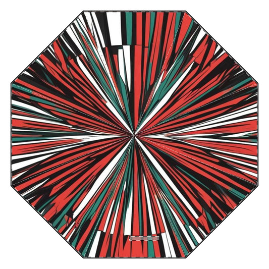Optical Illusion Semi-Automatic Foldable Umbrella