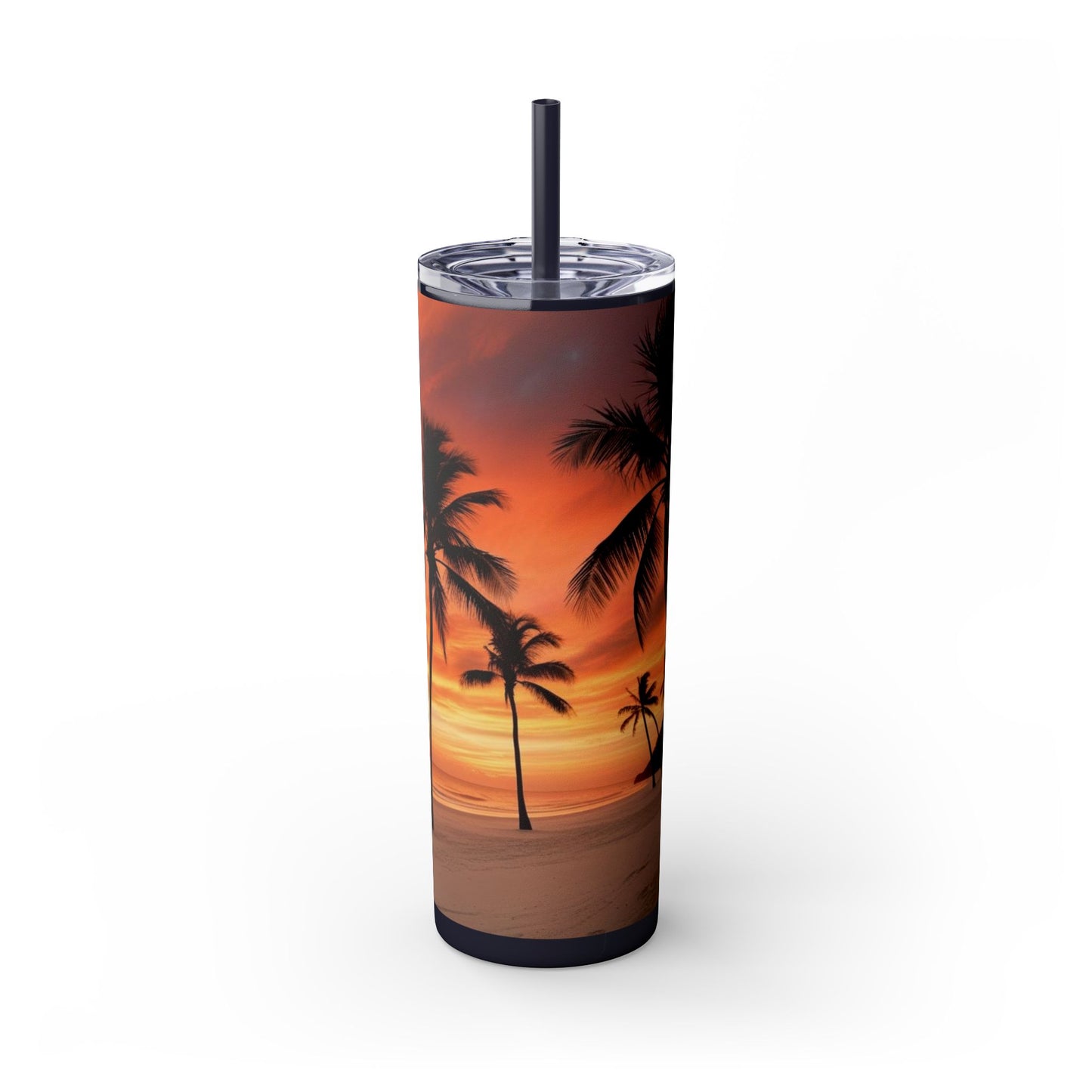 Brilliant Sunrise Skinny Tumbler with Straw, 20oz