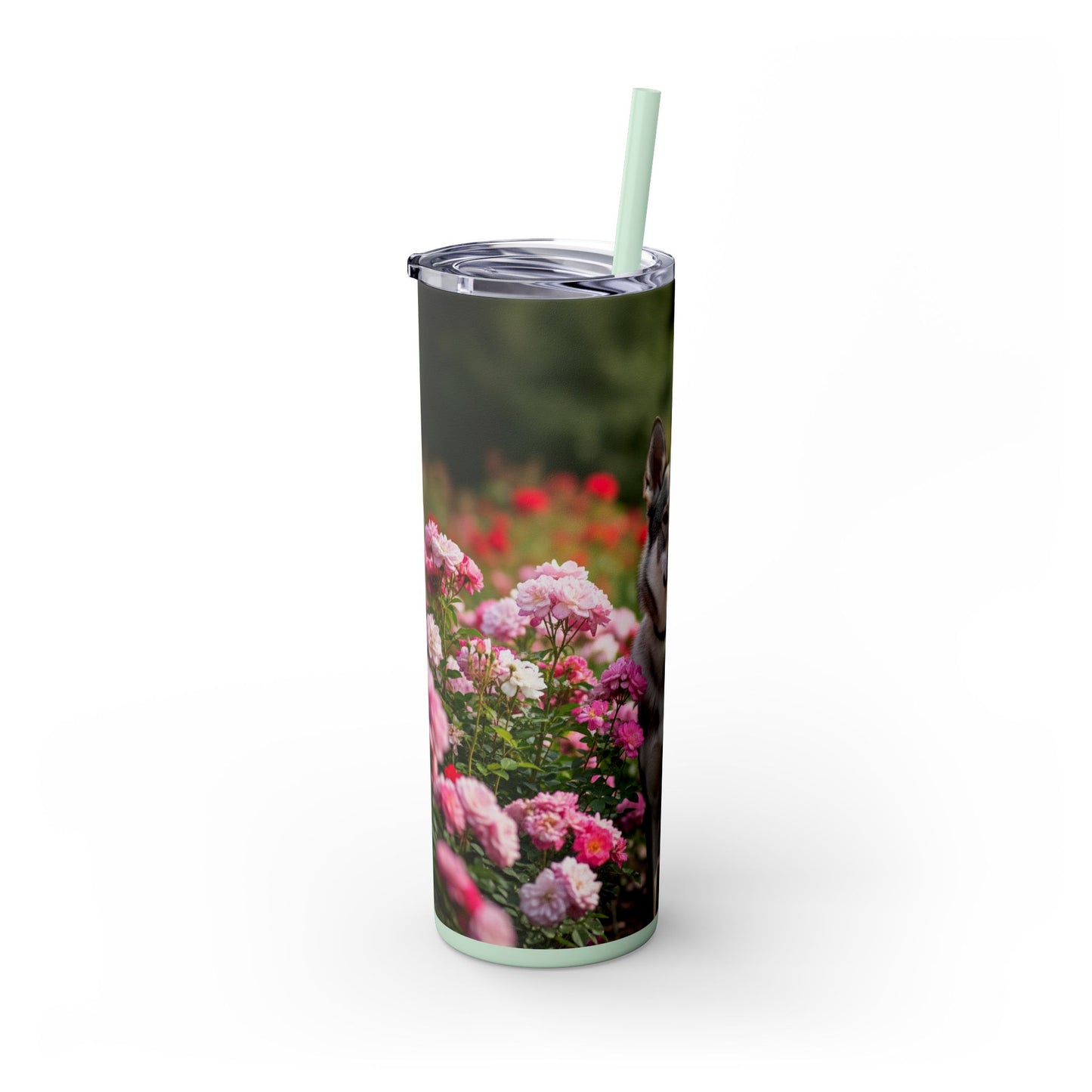 Skinny Tumbler with Straw – 20 oz Stainless Steel Cup