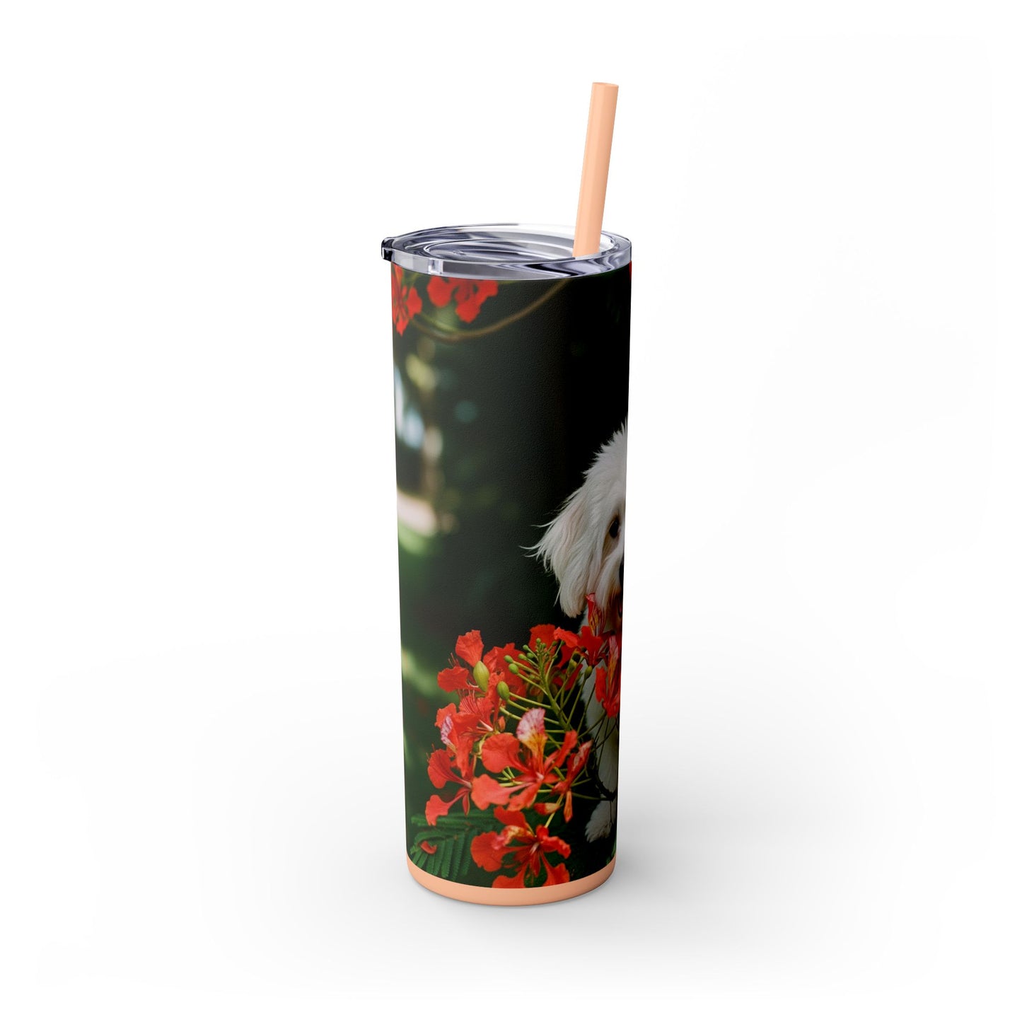 Gobelet Coton de Tuléar avec paille, 590 ml