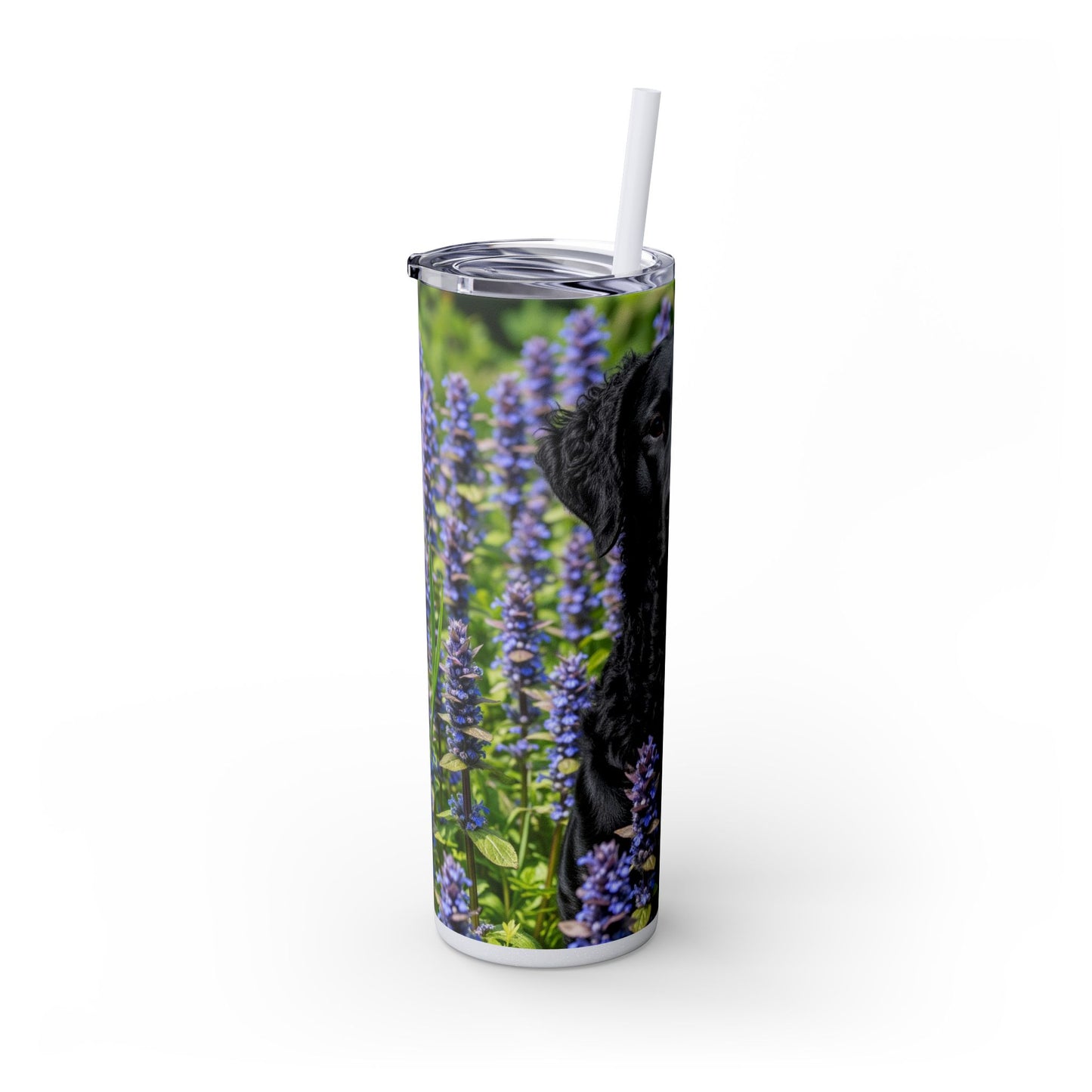 Gobelet isotherme à paille en forme de retriever à poil frisé, 590 ml