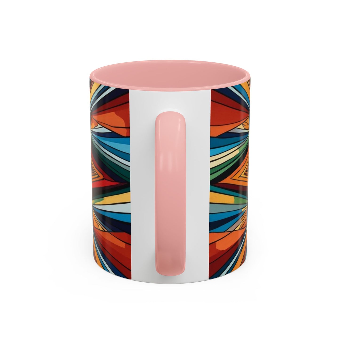 Optical Illusion Accent Mug – Ceramic Coffee Cup