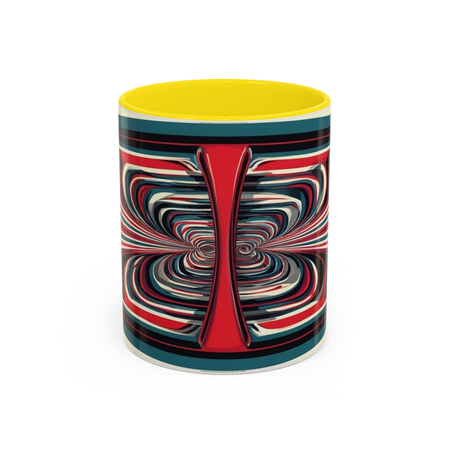 Optical Illusion Accent Mug – Ceramic Coffee Cup