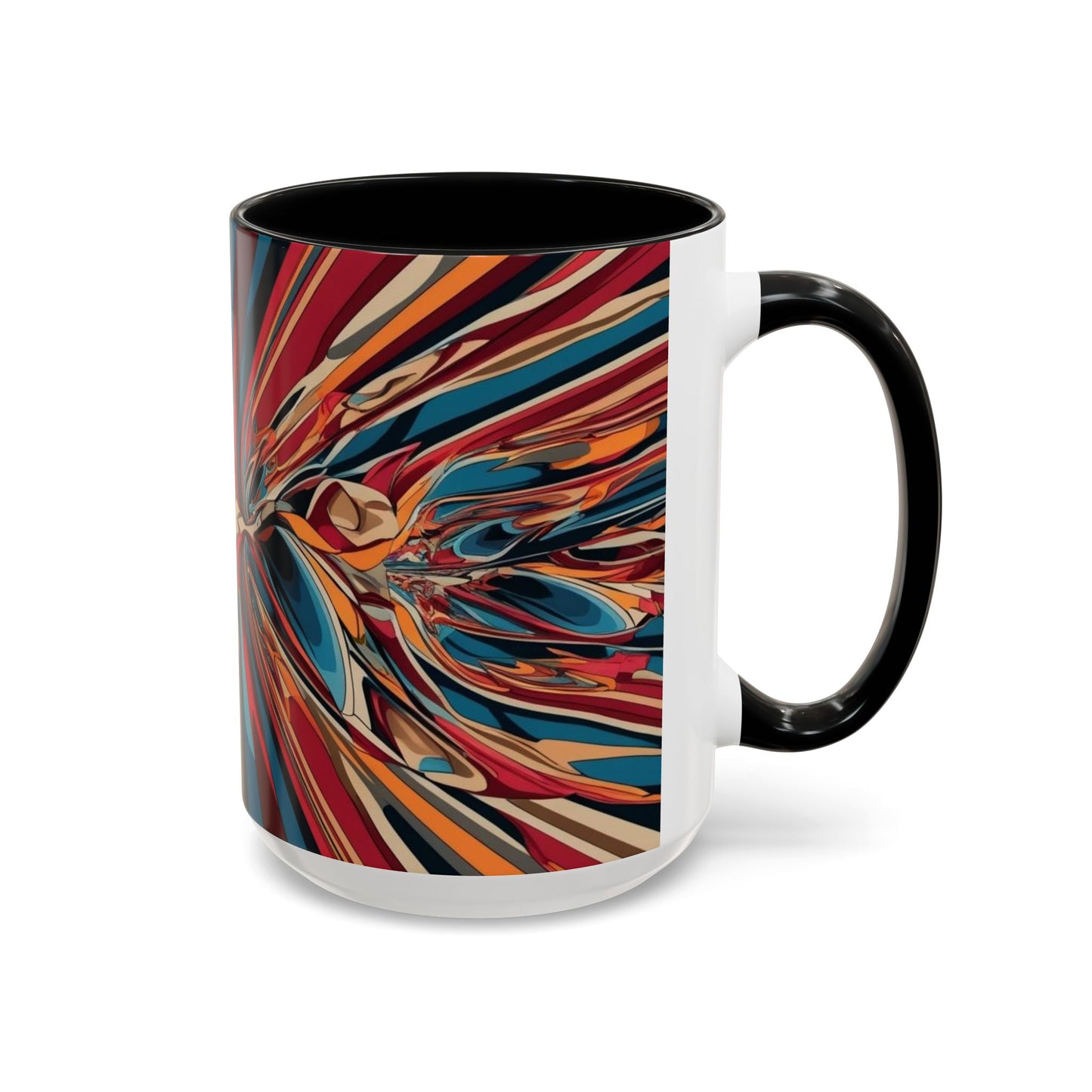 Optical Illusion Accent Mug – Ceramic Coffee Cup