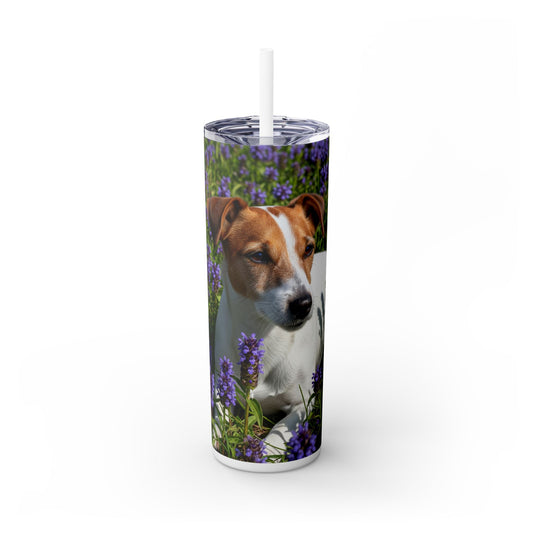 Jack Russell Terrier Tumbler with Straw, 20oz