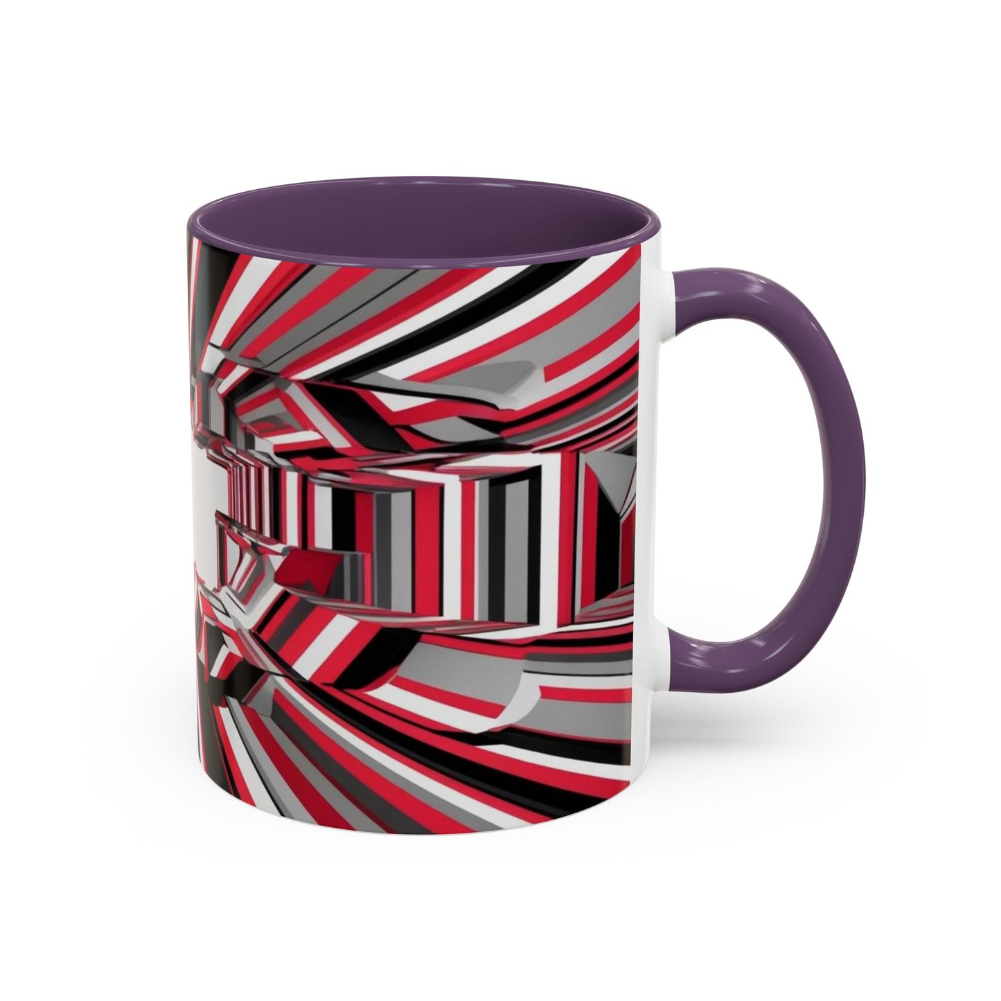 Optical Illusion Accent Mug – Ceramic Coffee Cup