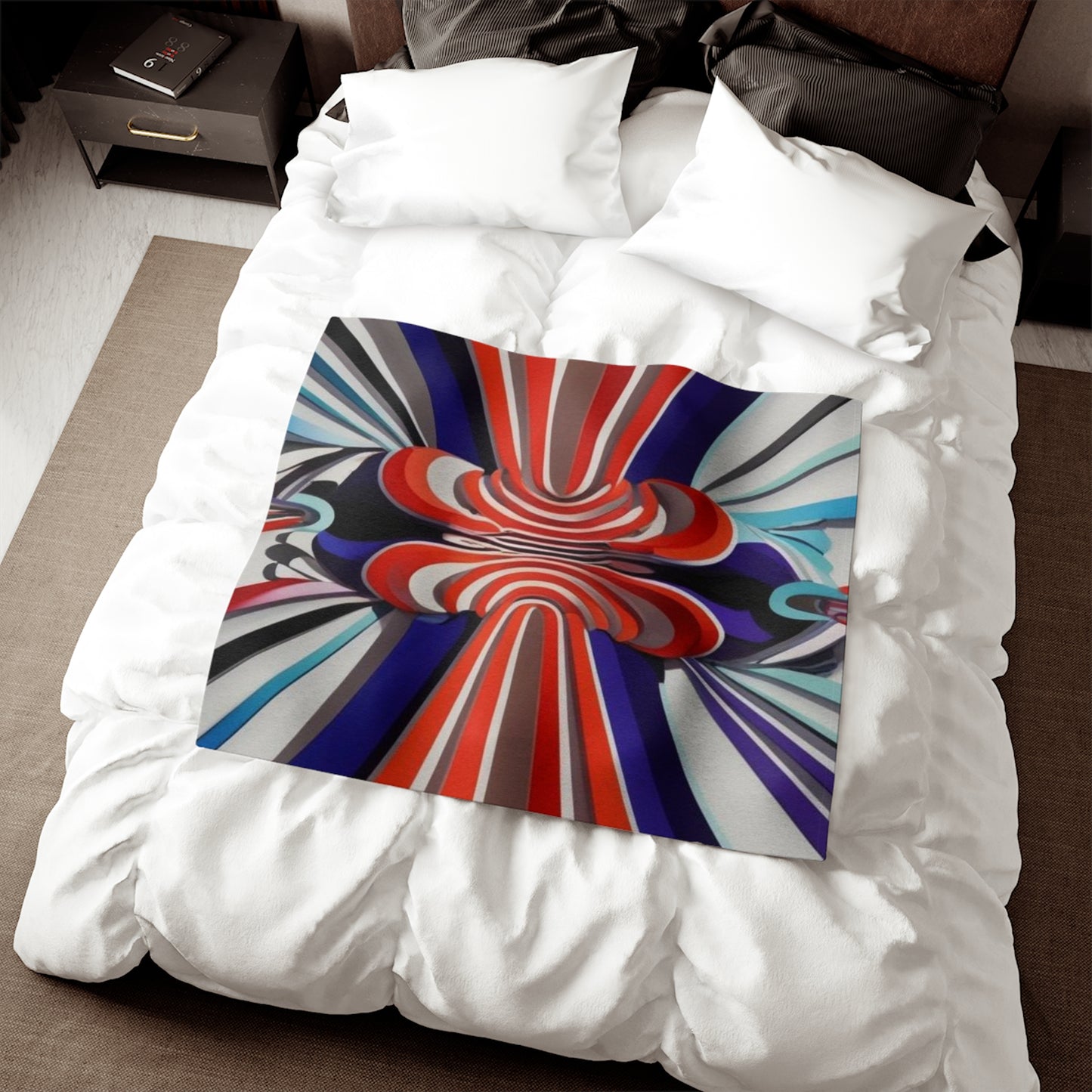 Sweat-shirt/couverture à illusion d'optique