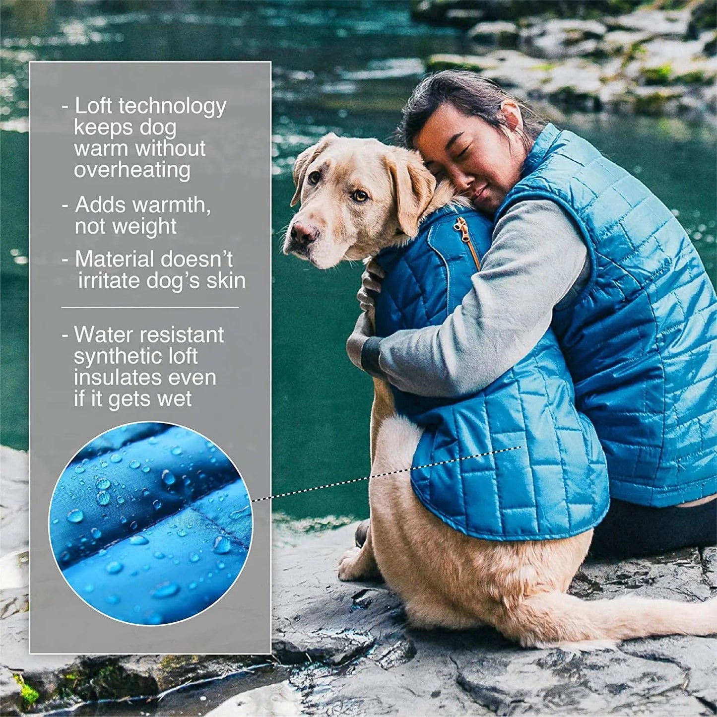 Manteau Loft pour chien, réversible, idéal par temps froid, imperméable et doté de bandes réfléchissantes, noir/jaune, taille moyenne