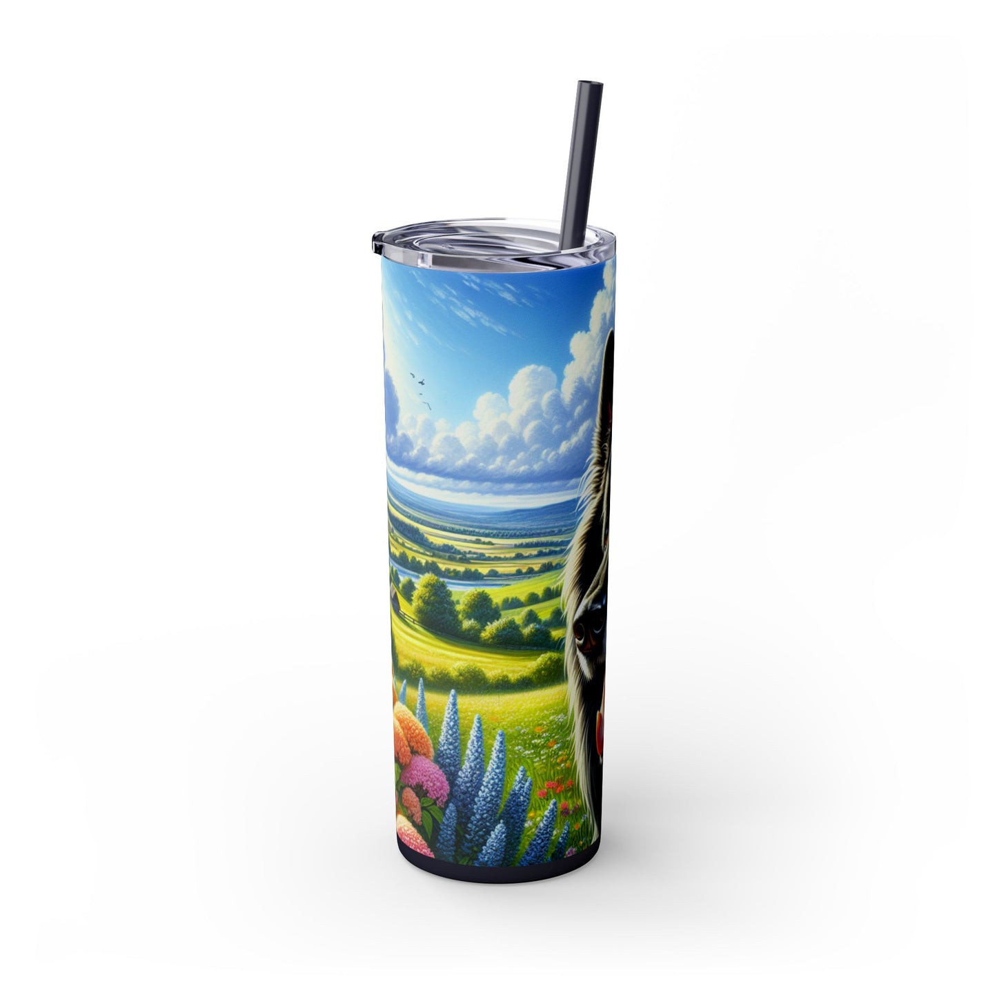 Gobelet isotherme à motif de berger croate avec paille, 59 cl