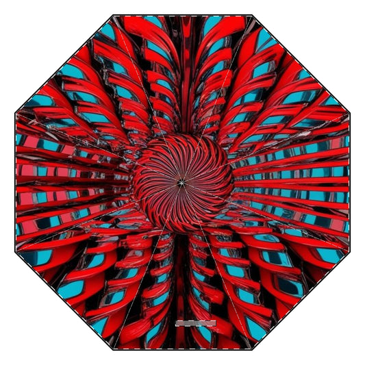 Optical Illusion Semi-Automatic Foldable Umbrella