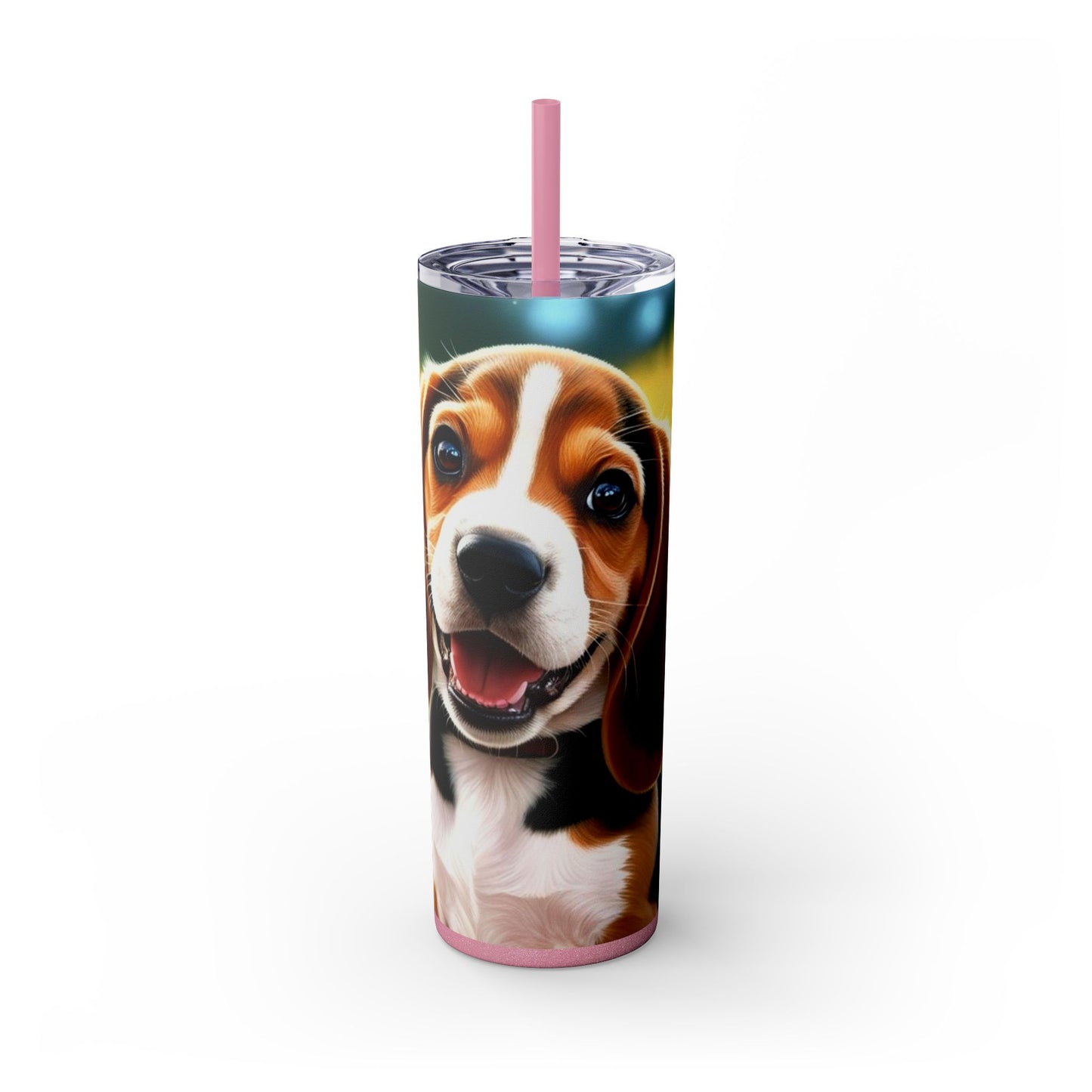 Beagle Skinny Tumbler with Straw, 20oz