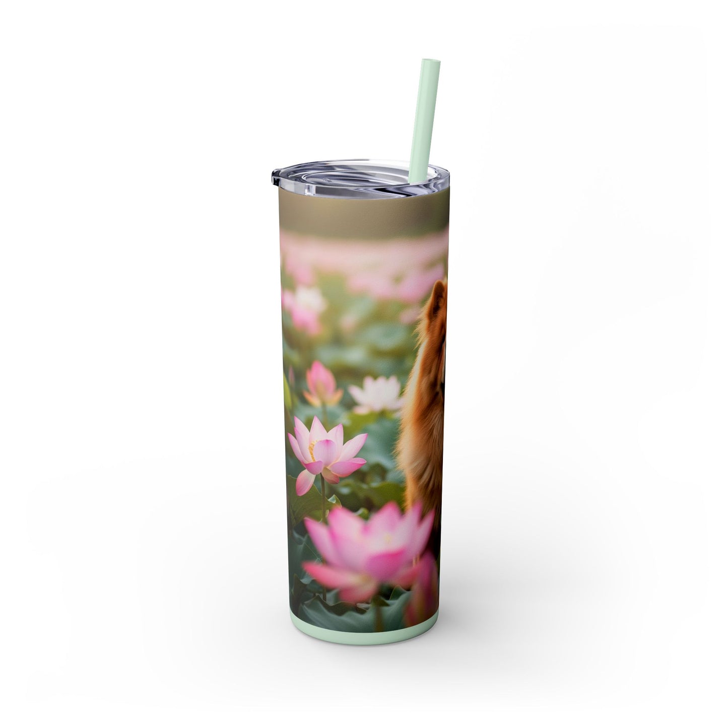 Skinny Tumbler with Straw – 20 oz Stainless Steel Cup