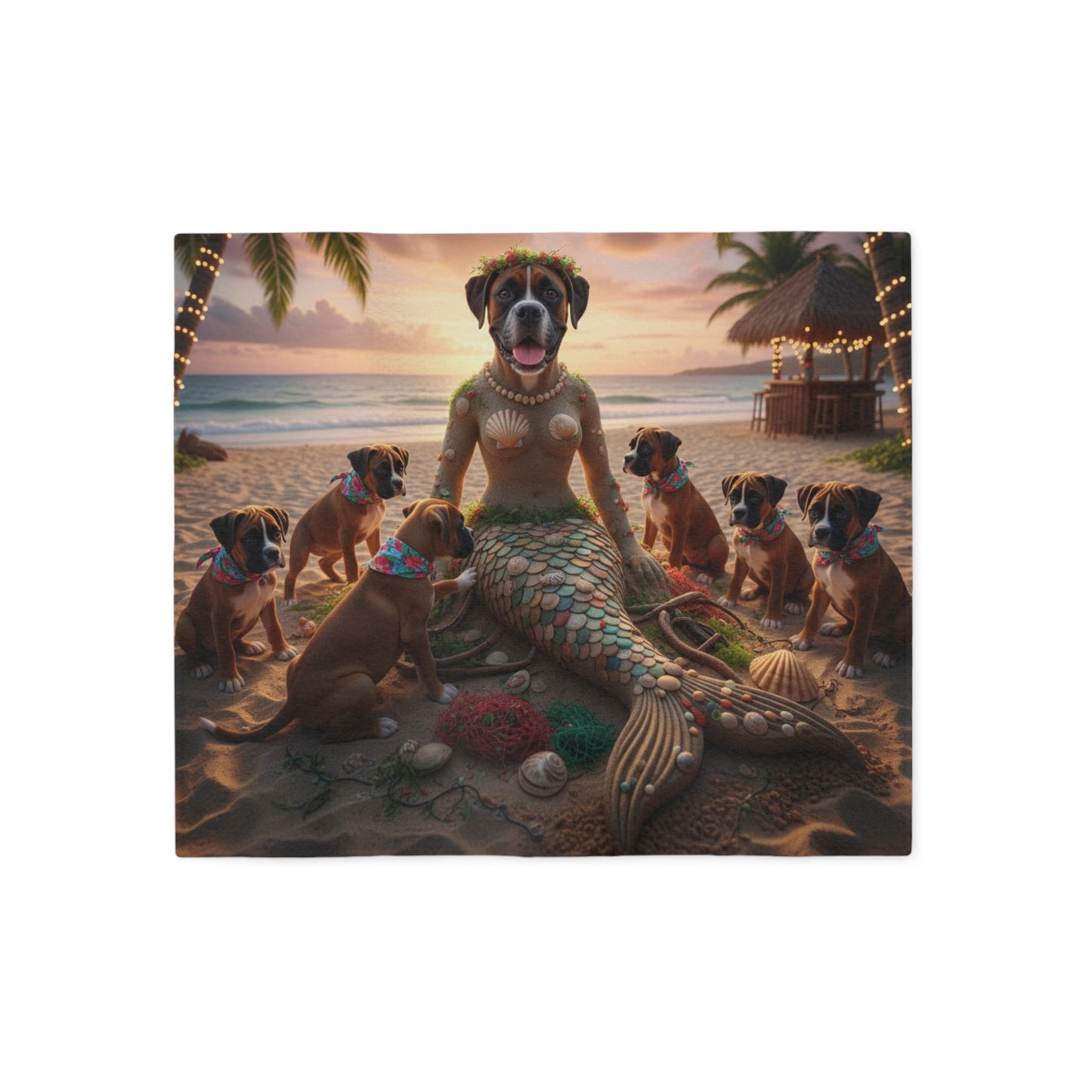 Mermaid Dog Beach Blanket