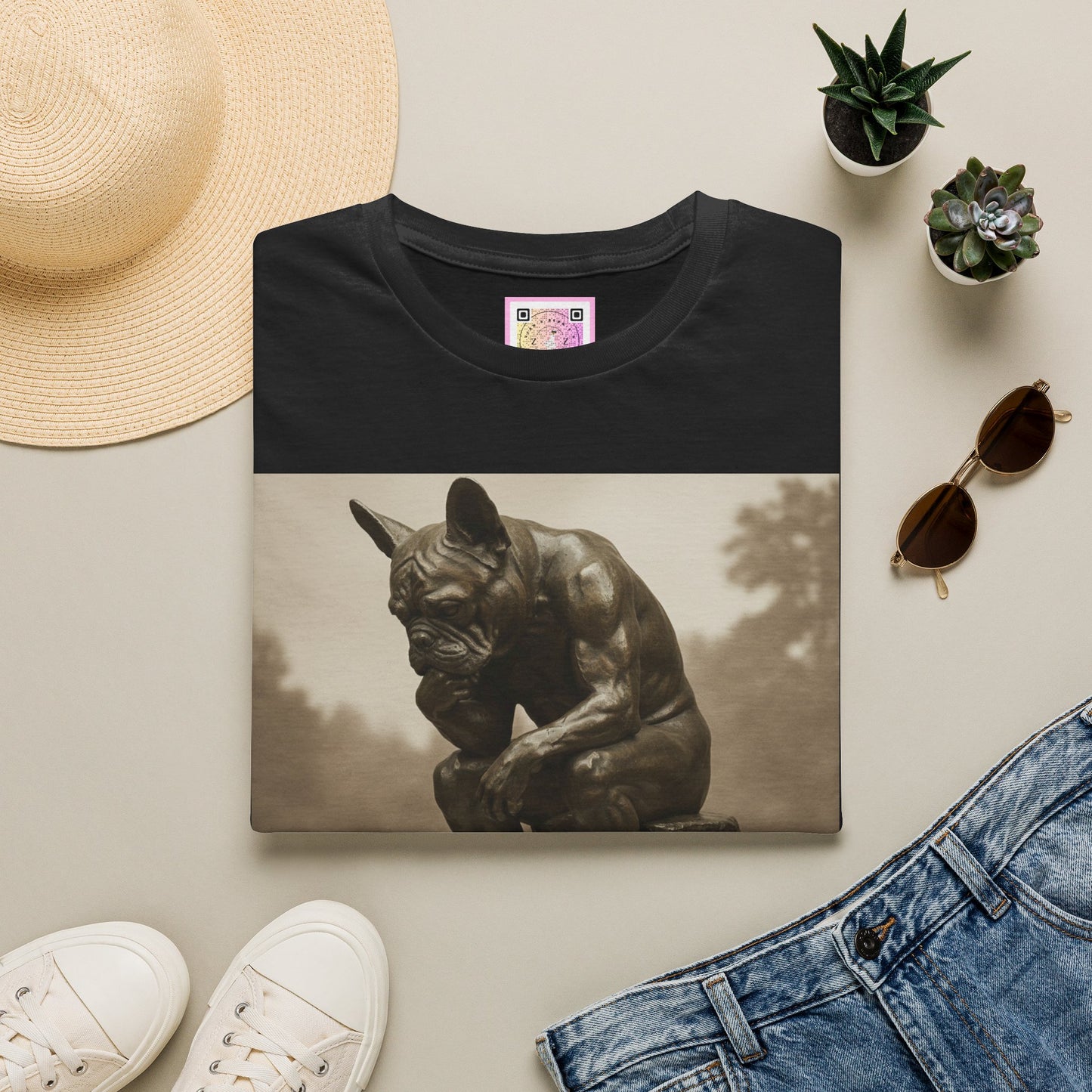 Canine Canvas Collection: Rodin Homage Tee Shirt