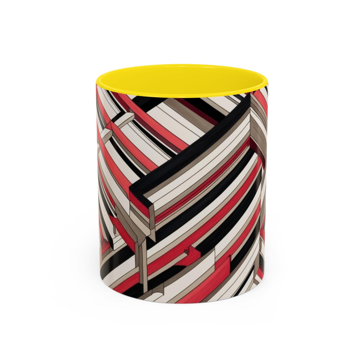 Optical Illusion Accent Mug – Ceramic Coffee Cup