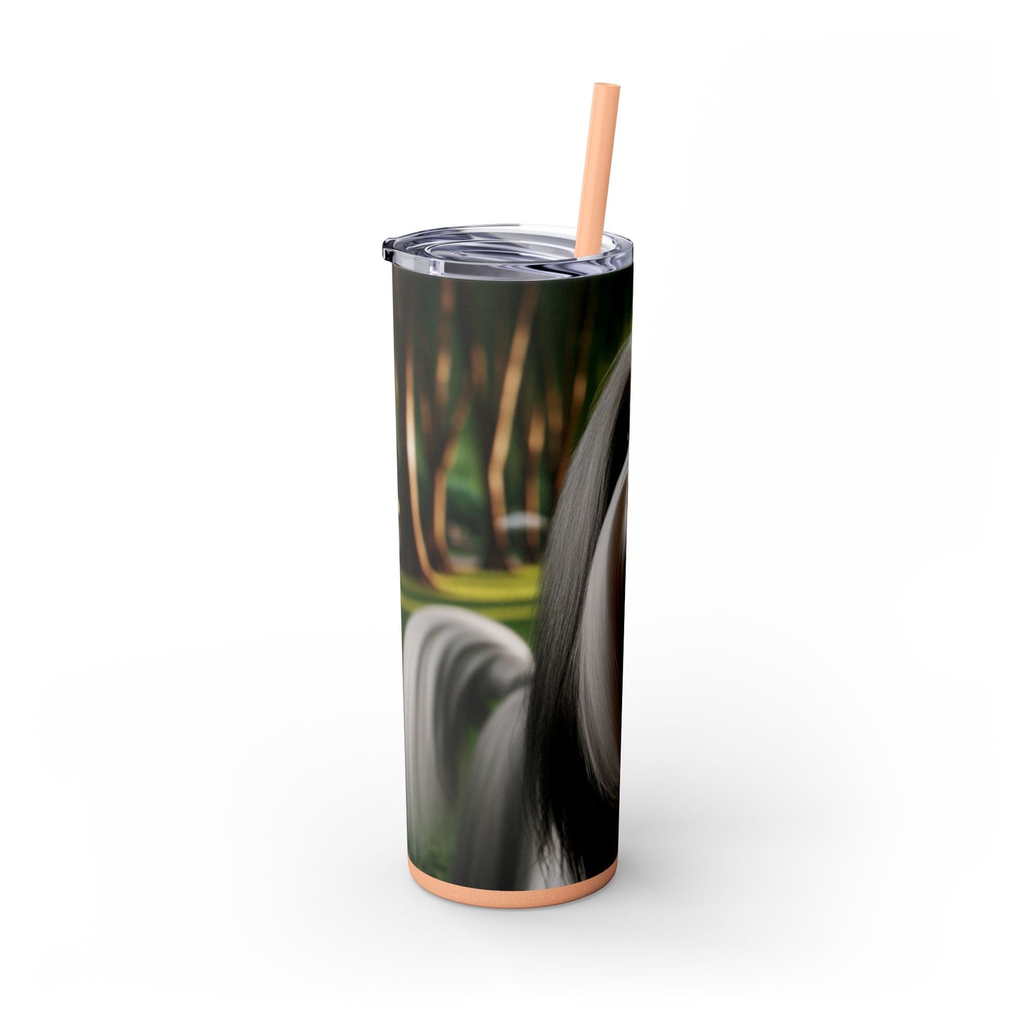 Tibetan Terrier Skinny Tumbler with Straw, 20oz