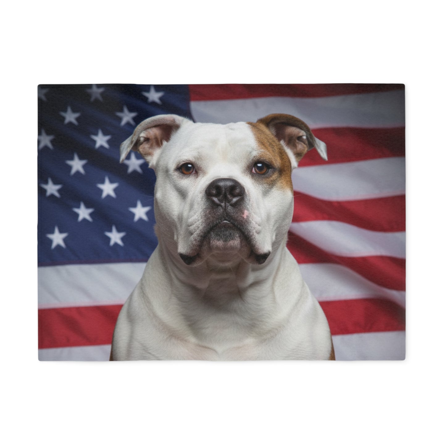 American Bulldog Patriotic Blanket