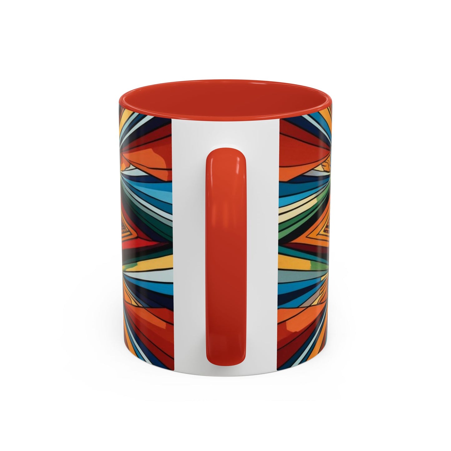 Optical Illusion Accent Mug – Ceramic Coffee Cup