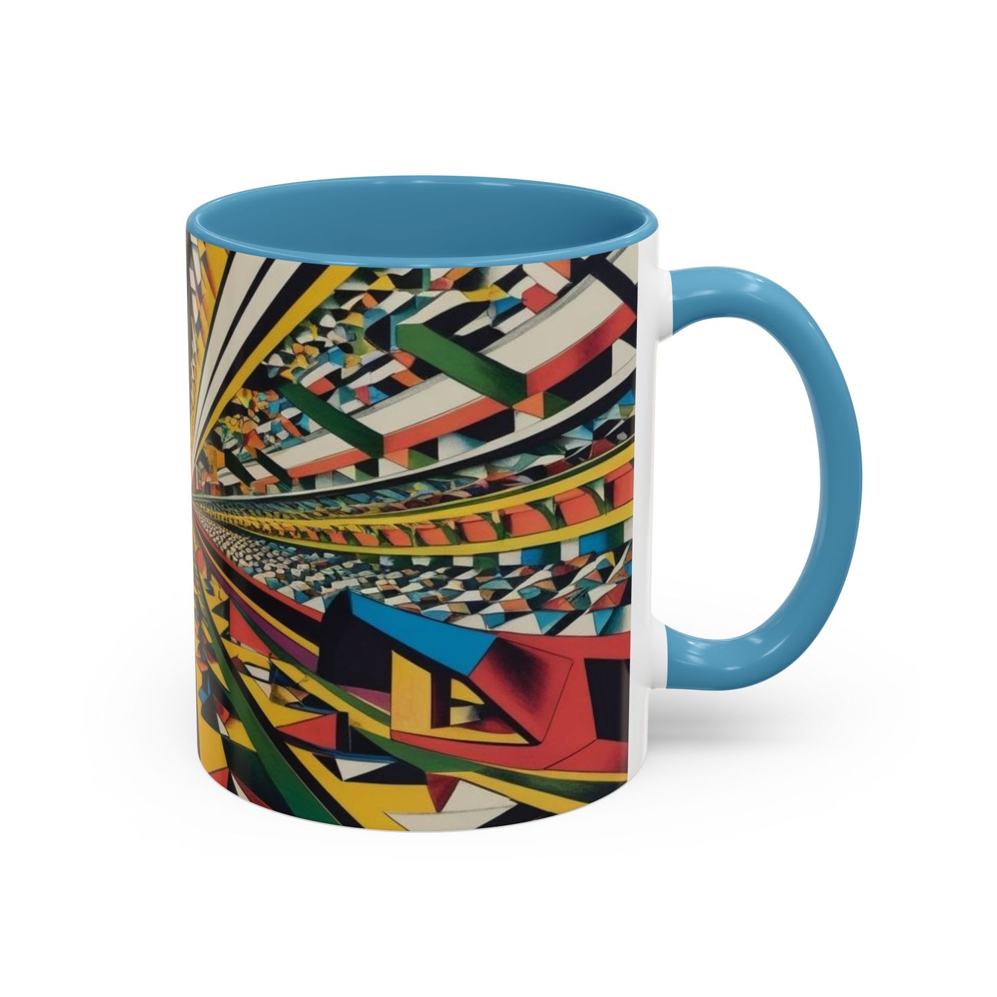 Optical Illusion Accent Mug – Ceramic Coffee Cup