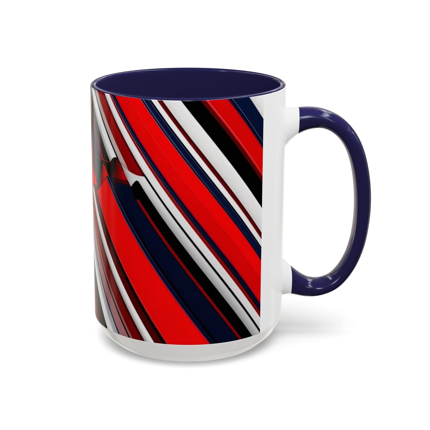 Optical Illusion Accent Mug – Ceramic Coffee Cup