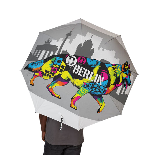 German Shepherd Semi-Automatic Foldable Umbrella