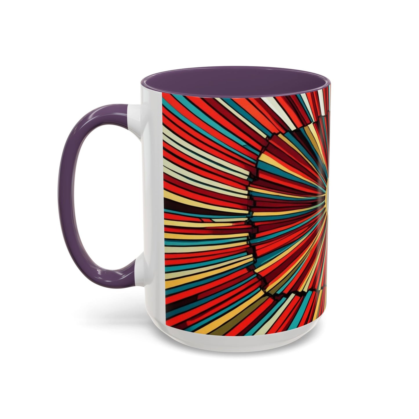 Optical Illusion Accent Mug – Ceramic Coffee Cup