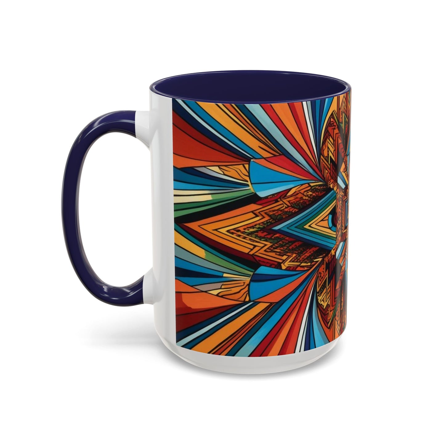 Optical Illusion Accent Mug – Ceramic Coffee Cup