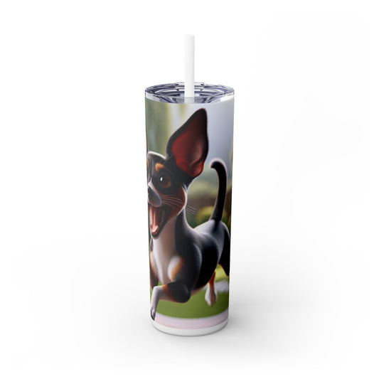 Rat Terrier Tumbler with Straw, 20oz