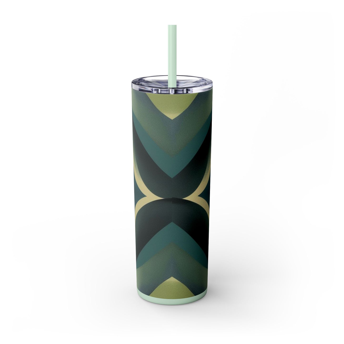 Optical Illusion Skinny Tumbler with Straw, 20oz