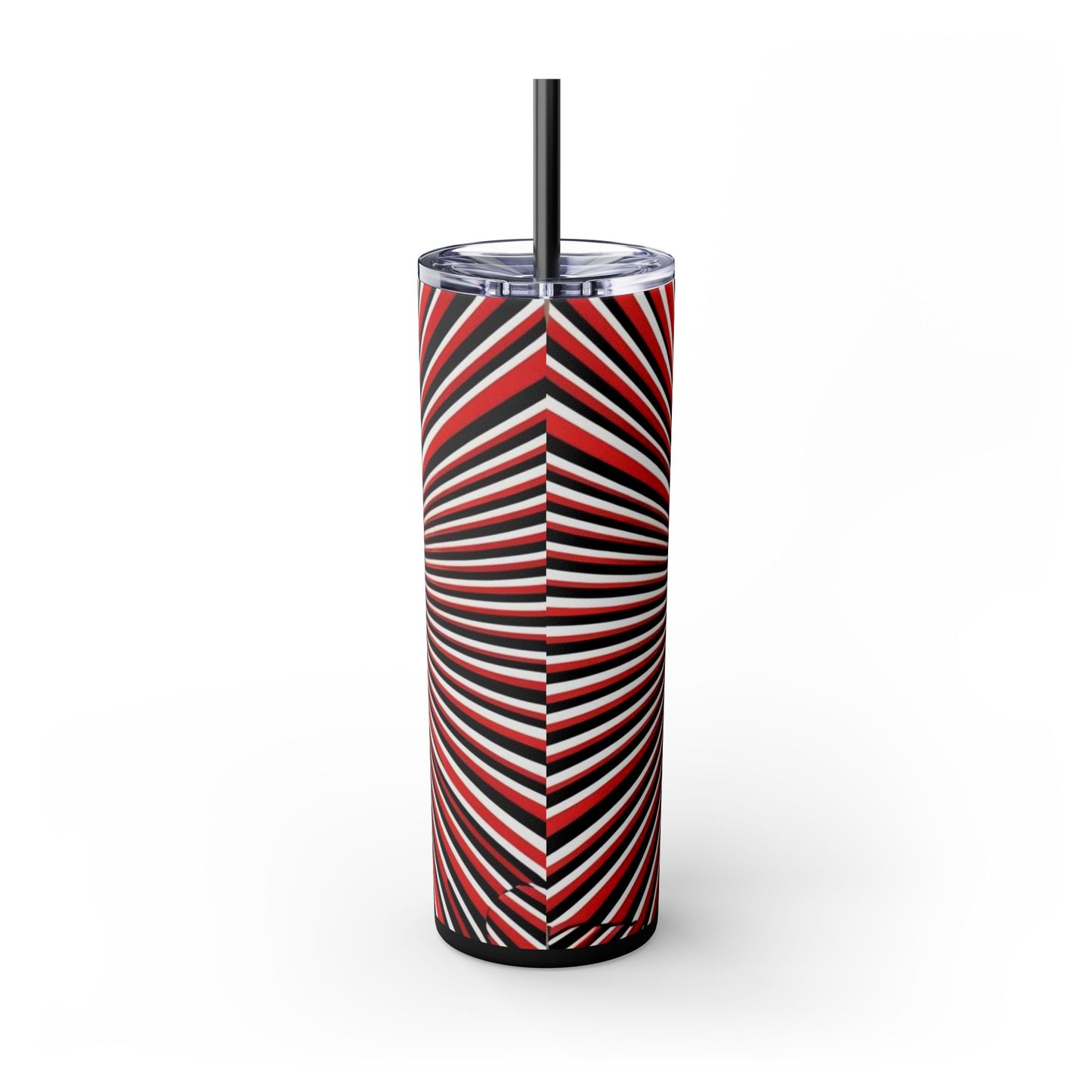 Optical Illusion Skinny Tumbler with Straw, 20oz