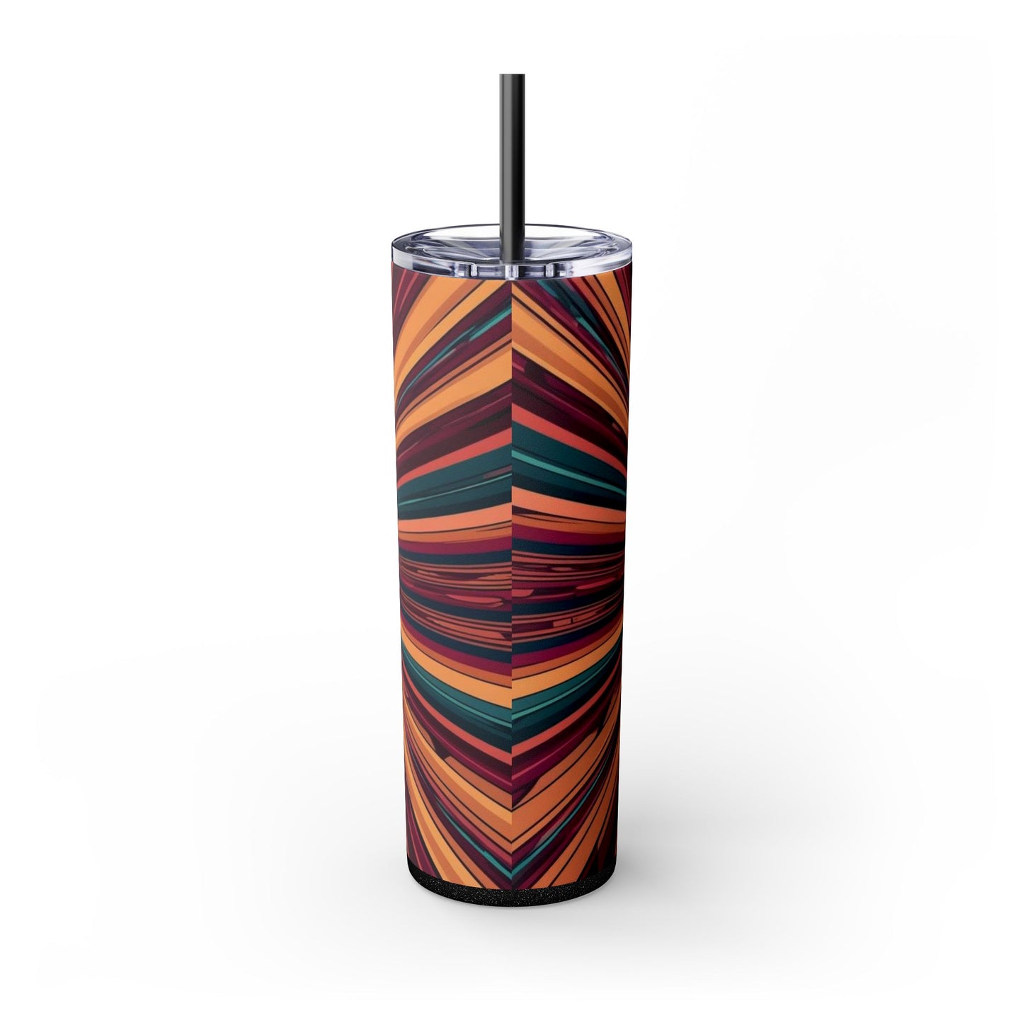 Optical Illusion Skinny Tumbler with Straw, 20oz