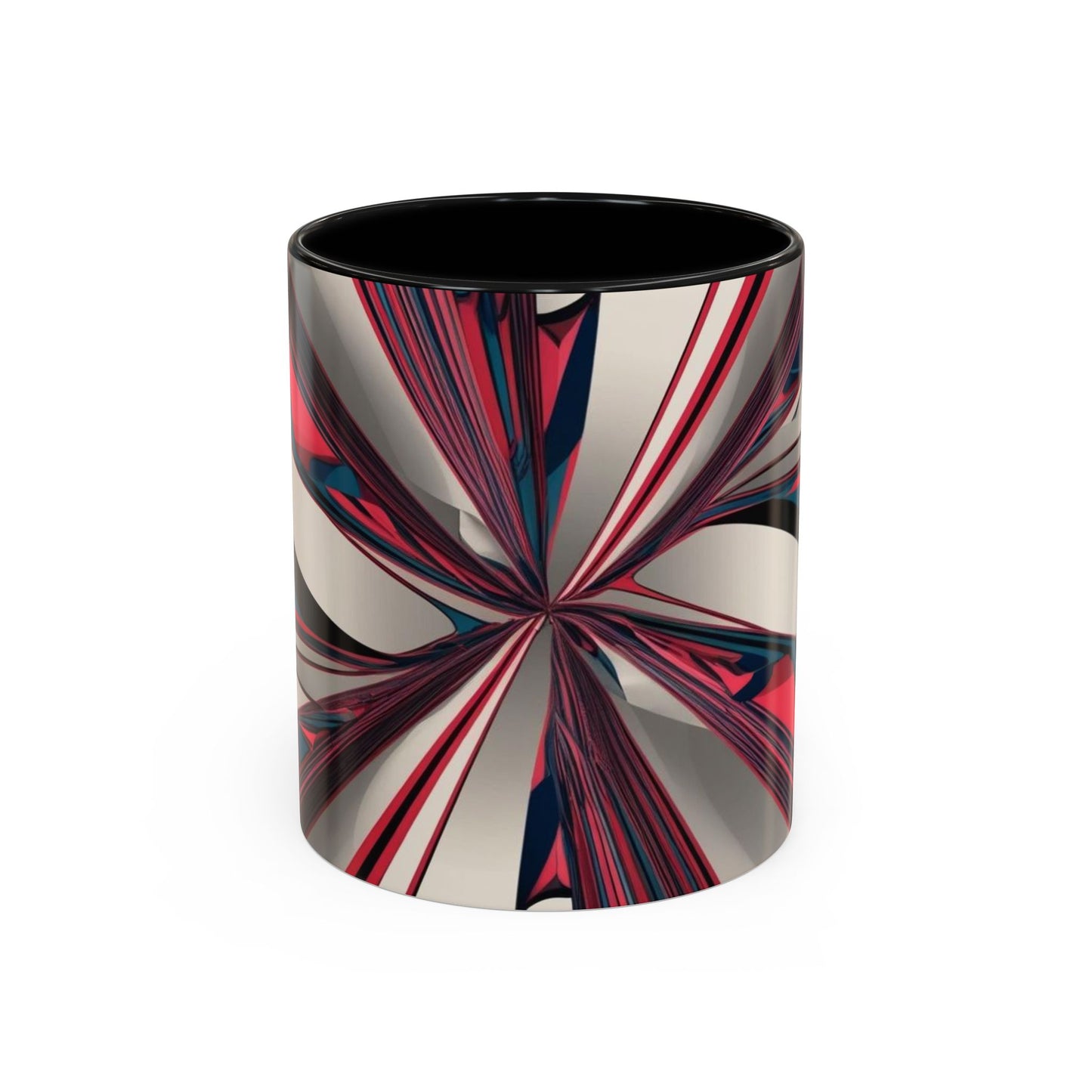 Optical Illusion Accent Mug – Ceramic Coffee Cup