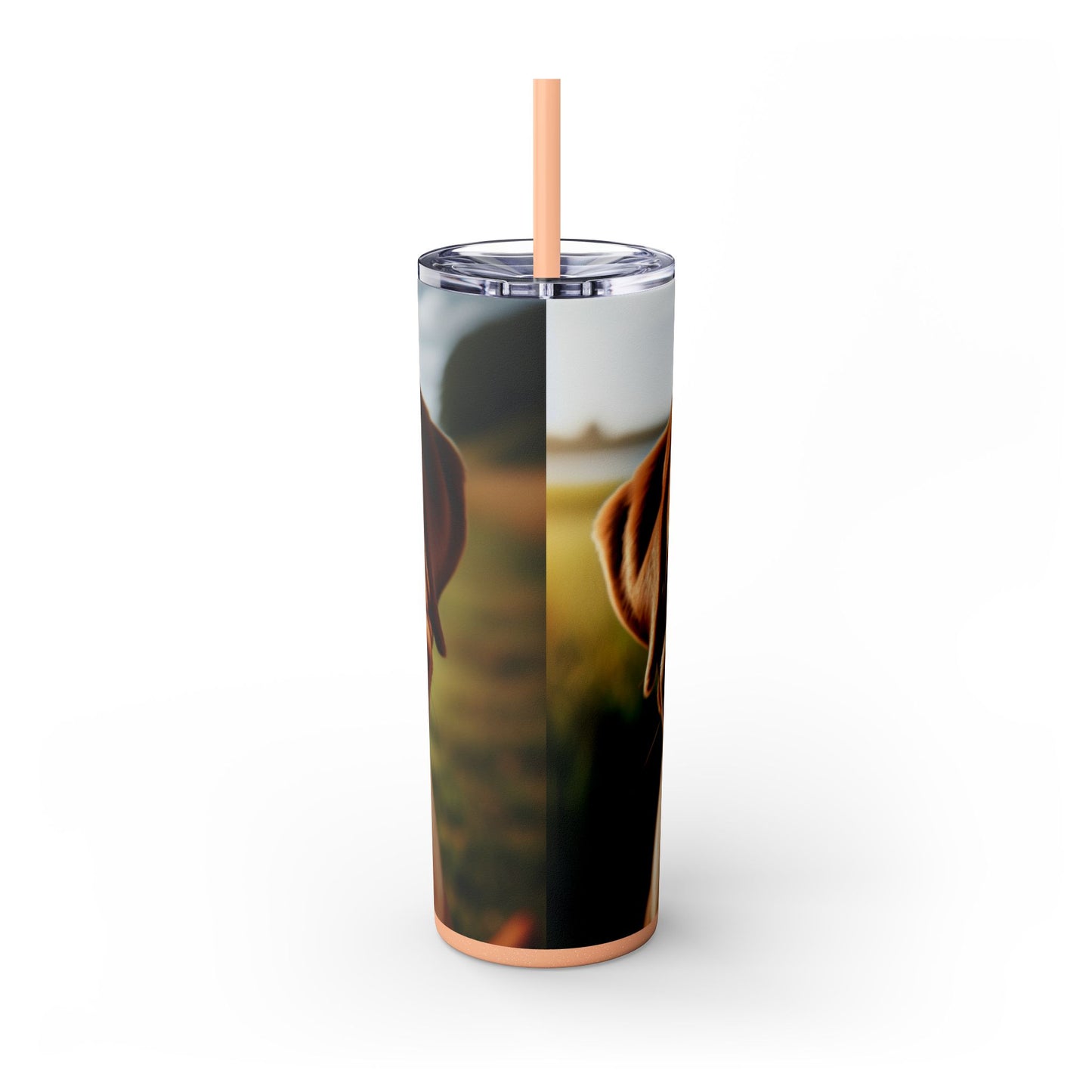 Dogue de Bordeaux Skinny Tumbler with Straw, 20oz