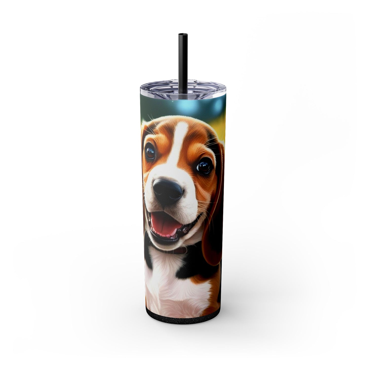Beagle Skinny Tumbler with Straw, 20oz