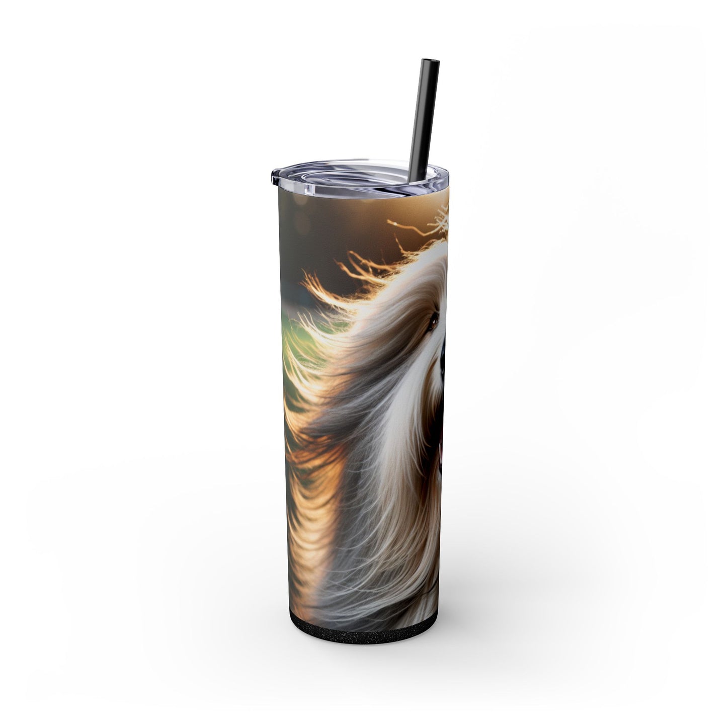 Bearded Collie Tumbler with Straw, 20oz