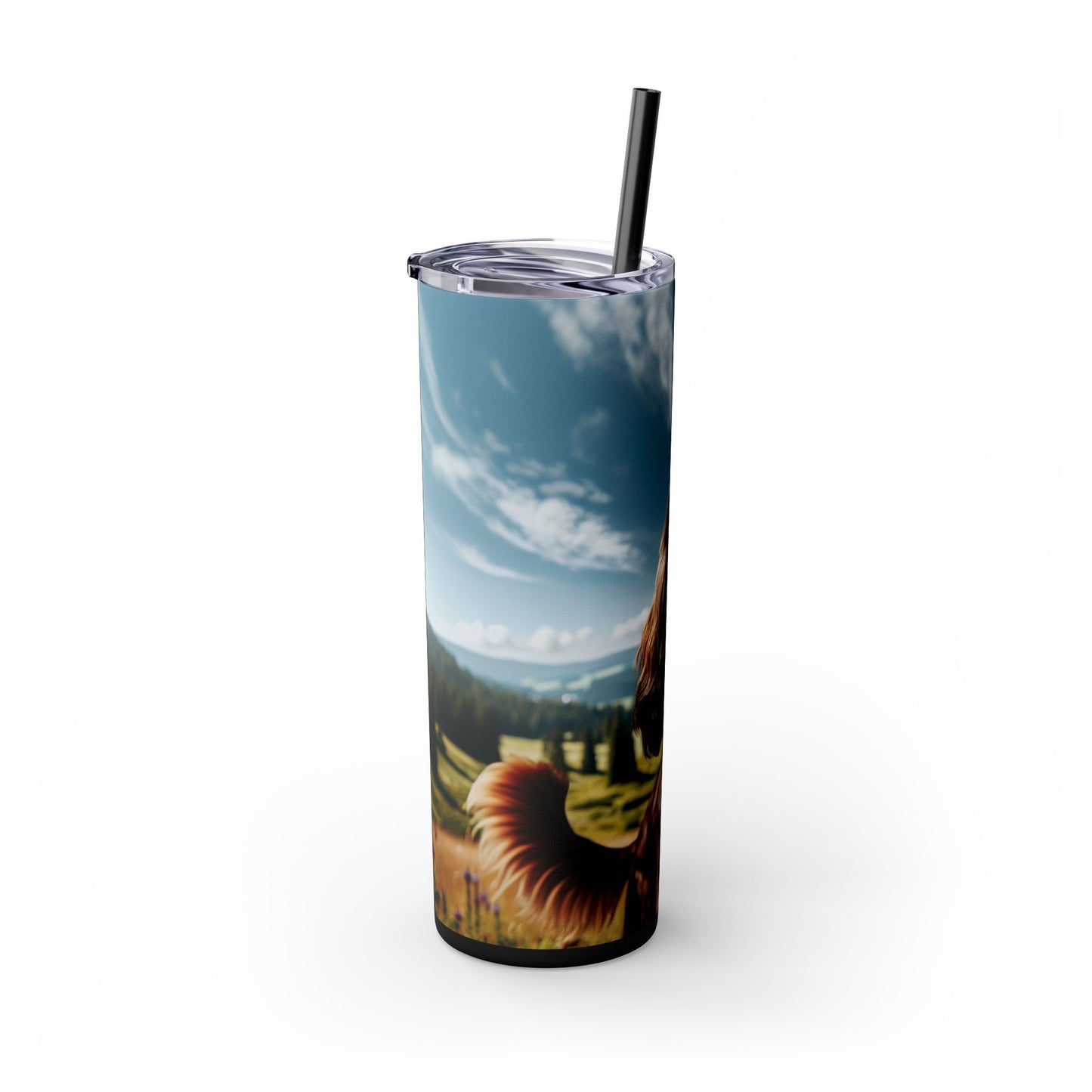 Skinny Tumbler with Straw – 20 oz Stainless Steel Cup