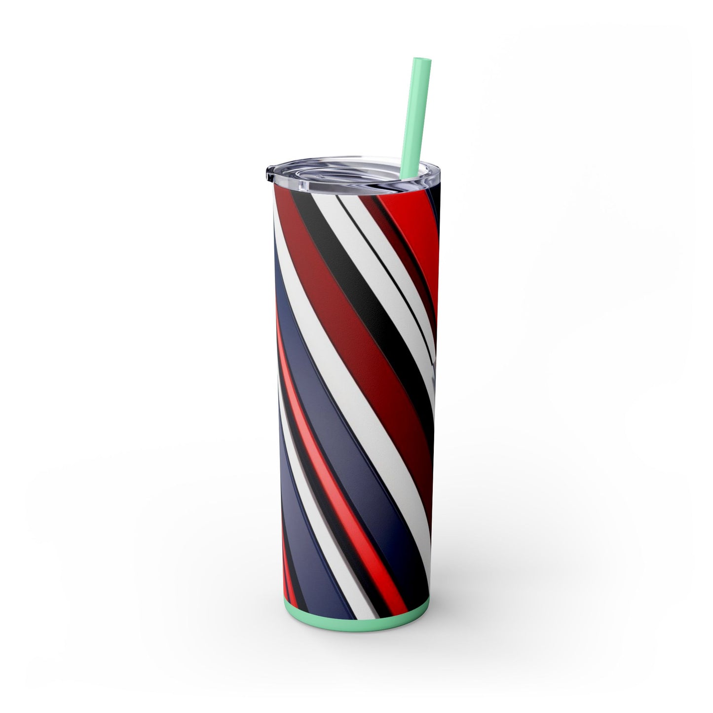 Optical Illusion Skinny Tumbler with Straw, 20oz