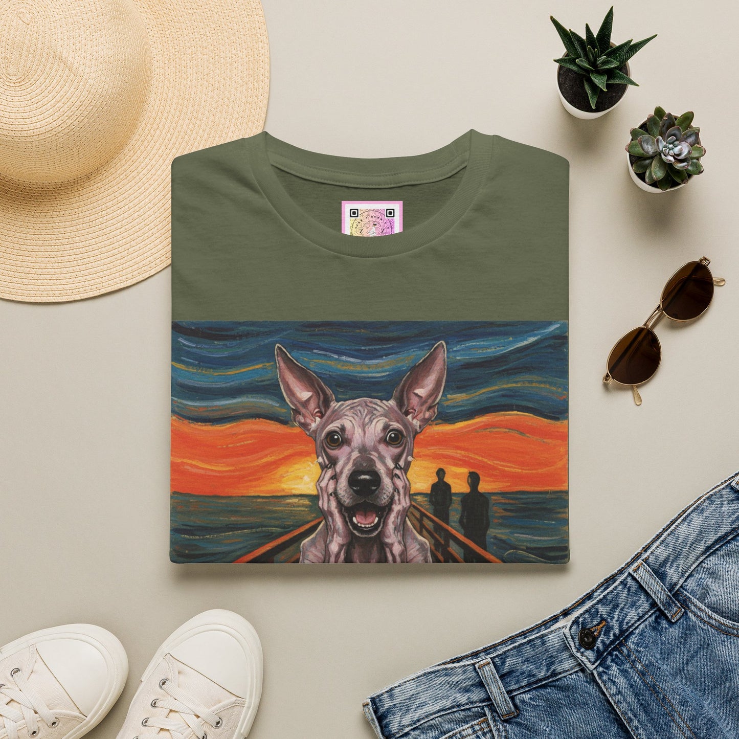 Canine Canvas Collection: Munch Homage Tee Shirt