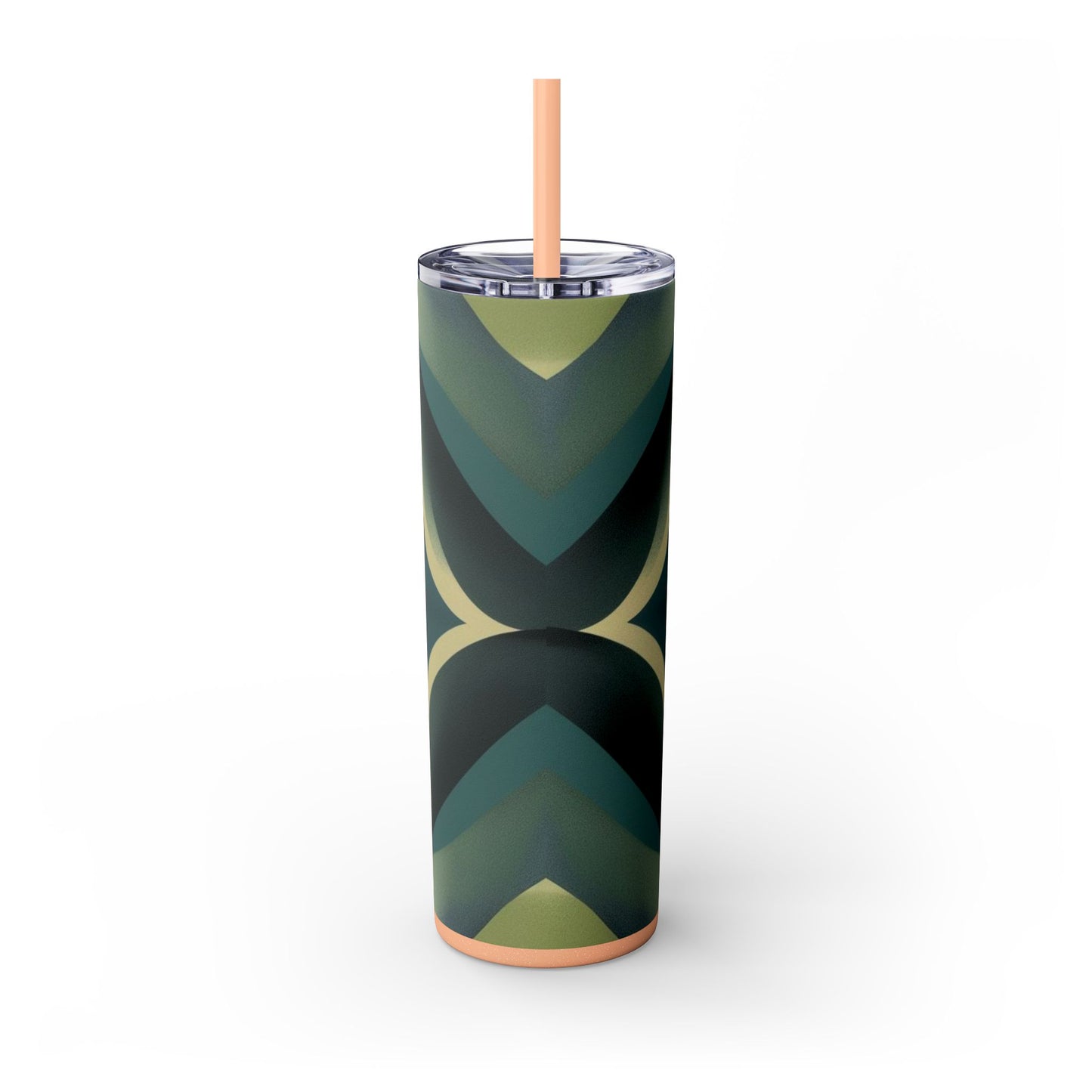 Optical Illusion Skinny Tumbler with Straw, 20oz