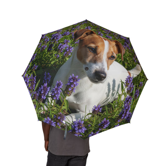Jack Russell Terrier Semi-Automatic Foldable Umbrella