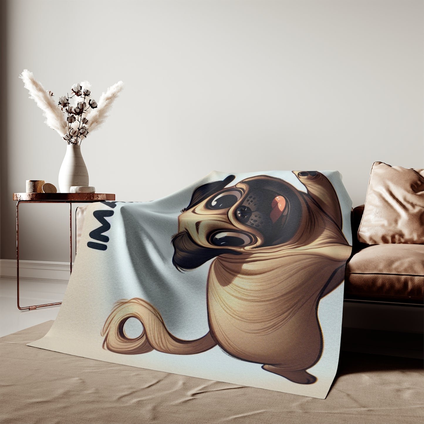 Pug Sweatshirt Blanket