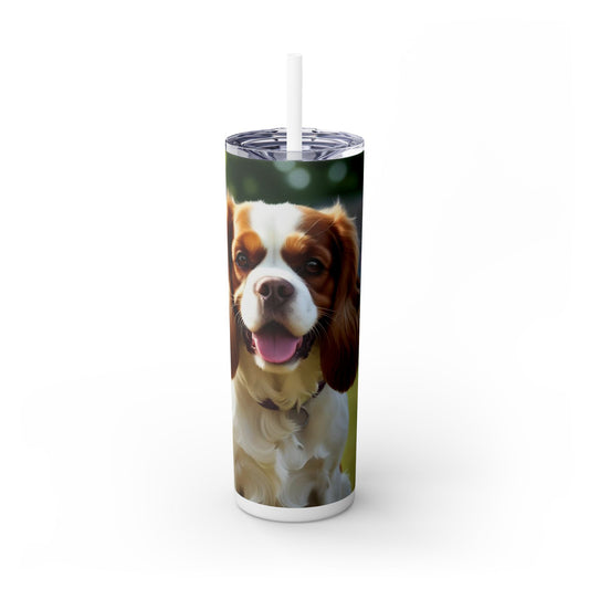 King Charles Spaniel Tumbler with Straw, 20oz